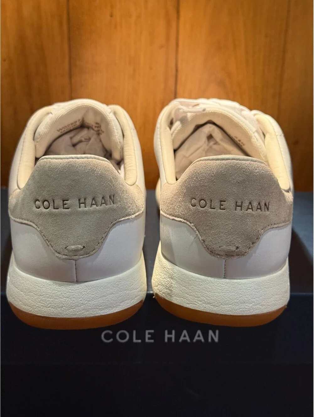 New Cole Haan GrandPro Optic White Leather Tennis Shoes Women's Size 8.5